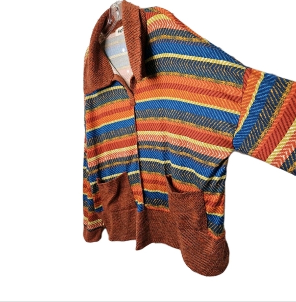 Haptics Multicolor Striped Long Sleeve Stretchy Shirt Women's Plus Size 1X NEW - Picture 4 of 10